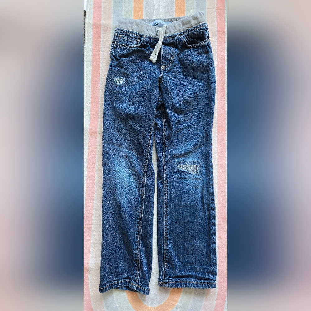 *Back To School* Girls (5T) Old Navy Blue Denim Jeans with Stitch Details